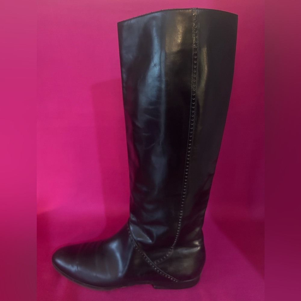 Vintage Salvatore Ferragamo Black Zip-up Riding Boots - Picture 8 of 10